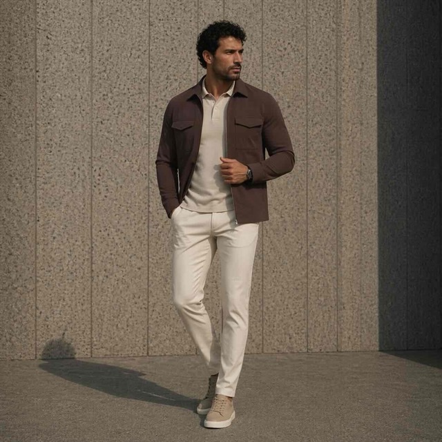 Mi-Piace travel overshirt bruin