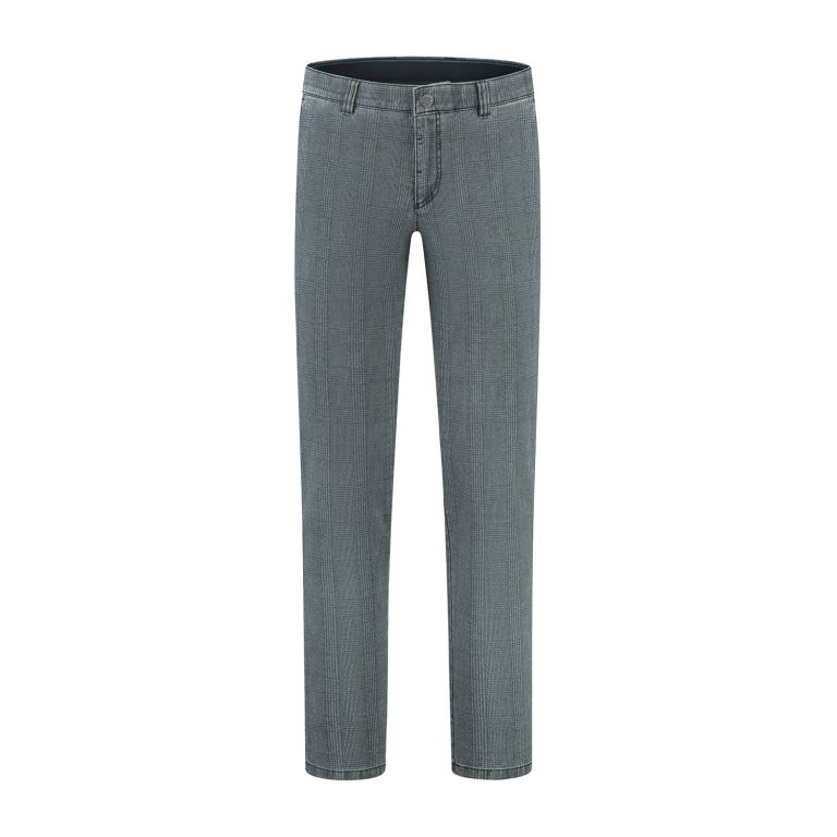 Com4 broek blauw ruit 2120 1133