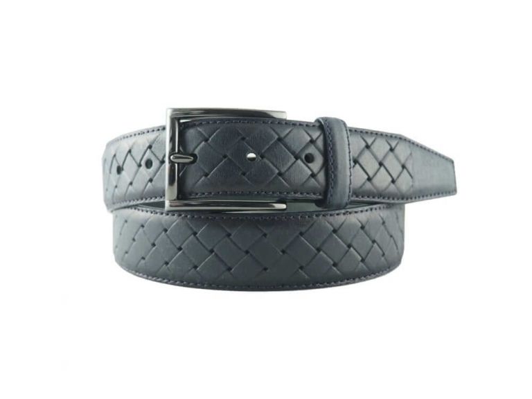 Riem Blauw leder 460020