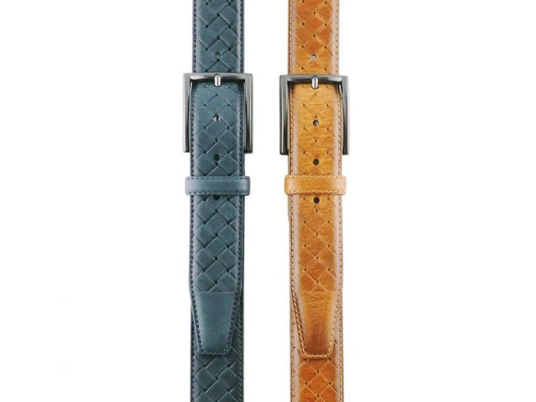 Riem Blauw leder 460020