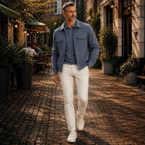 man met mi piace travel overshirt in kleur kit